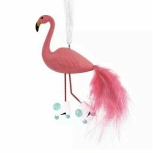 Hallmark Ornaments Flamingo with Roller Skates Christmas Tree Ornament New